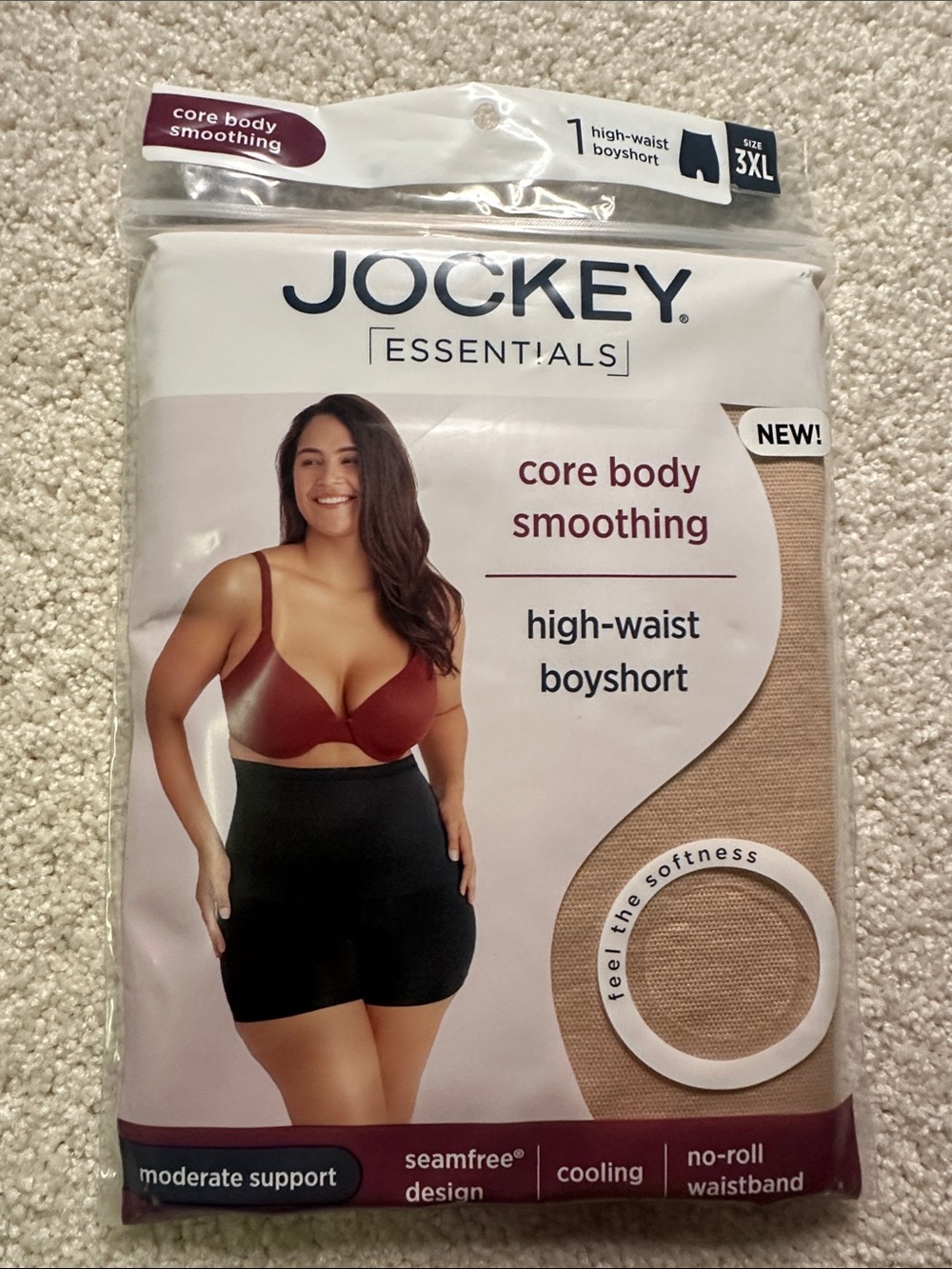 Jockey Essentials High-Waist Boyshort - Tan